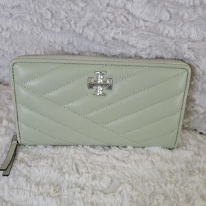 Tory Burch Mint Green Quilted Wallet